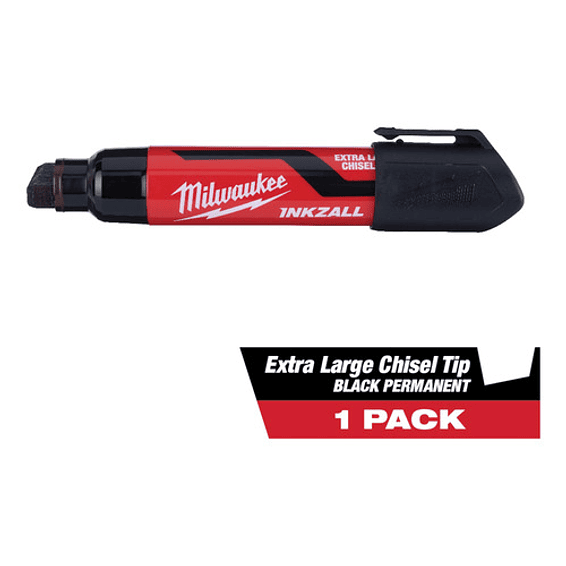 Marcador Permanente Punta Cincel Grueso Milwaukee Inkzall 48-22-3260 2