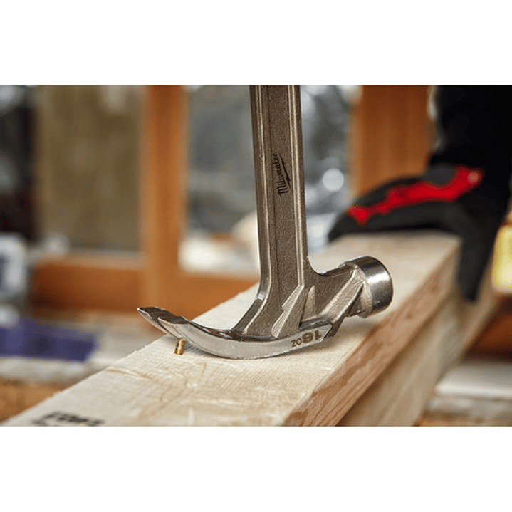 Milwaukee Martillo 16 Oz Cara Lisa Garra Curva 48-22-9018 9