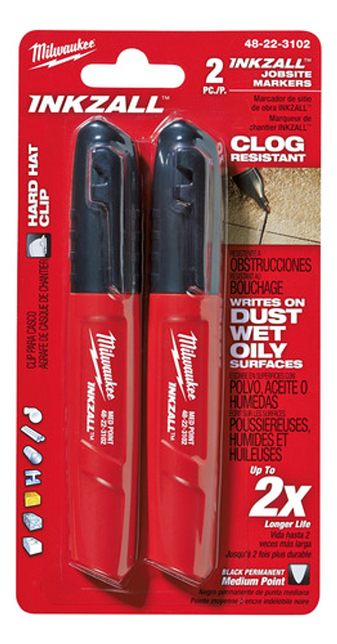 Milwaukee Pack Completo Marcadores Inkzall Anti-polvo