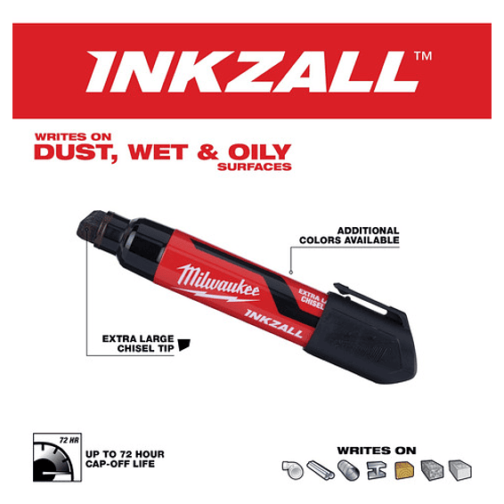Milwaukee Pack Completo Marcadores Inkzall Anti-polvo 4