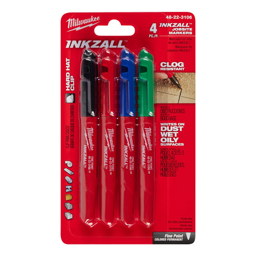 Milwaukee Pack Completo Marcadores Inkzall Anti-polvo 5