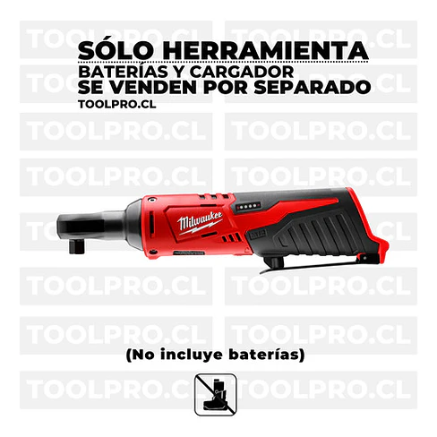 Chicharra Inalámbrica 3/8 Milwaukee M12 2457-20 (Solo herramienta) 2