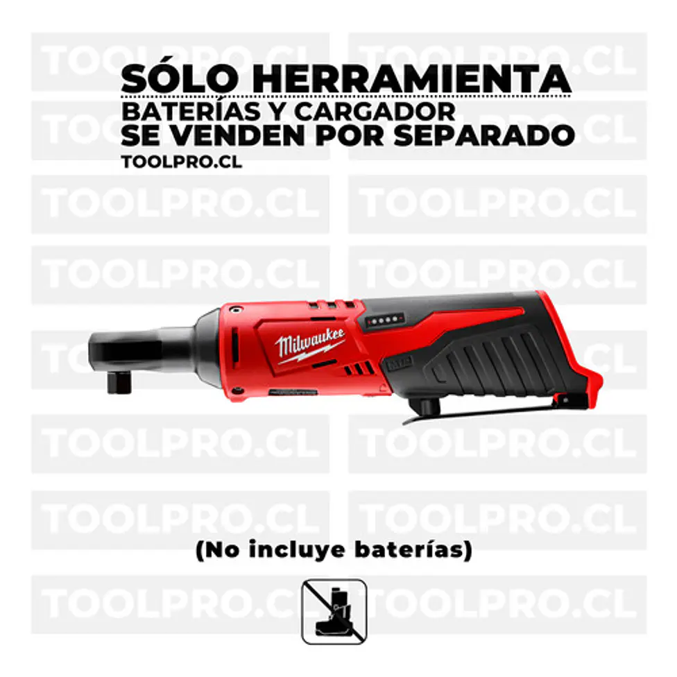 Chicharra Inalámbrica 3/8 Milwaukee M12 2457-20 (Solo herramienta) 2