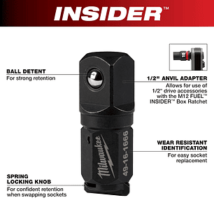 Milwaukee Adaptador 1/2 Para Chicharra Insider 49-16-1666