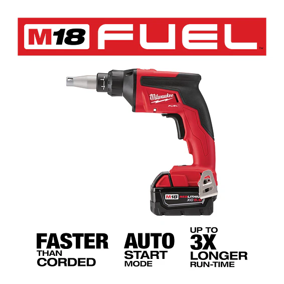 Kit Atornillador Drywall Volcanita Milwaukee M18 FUEL 2866-22 3