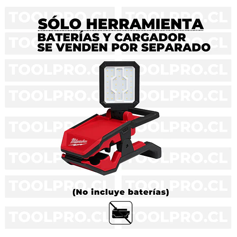 Foco Led Rover Milwaukee M18 Tipo Pinza 2000 Lúmenes 2358-20 2