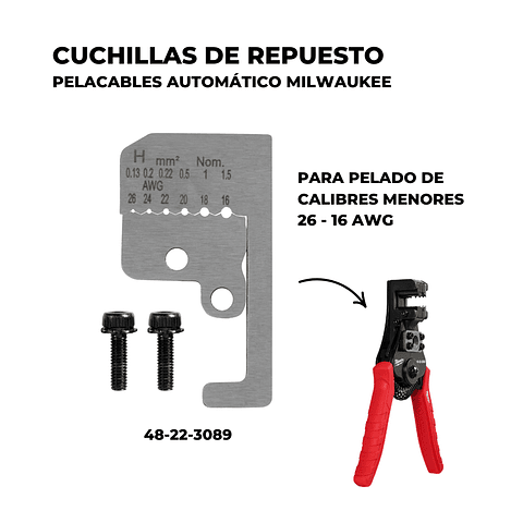 Milwaukee Repuestos Para Pelacables Automático 16 - 26 Awg