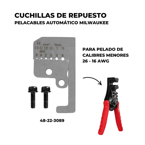 Milwaukee Repuestos Para Pelacables Automático 16 - 26 Awg 2
