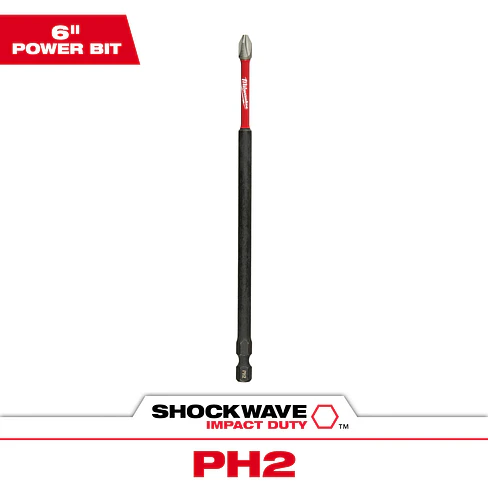 Milwaukee Punta Ph2 Shockwave Impact Duty 6 Pulg. 48-32-4802 2