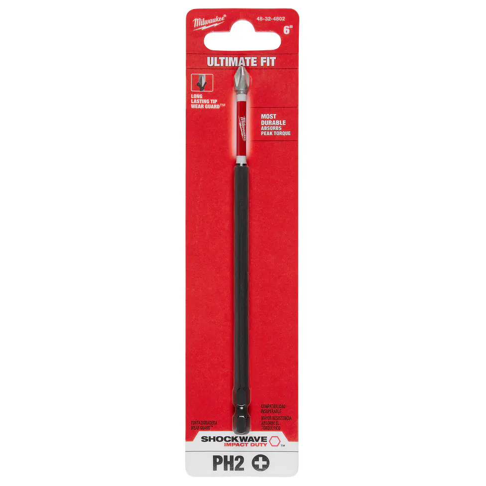 Milwaukee Punta Ph2 Shockwave Impact Duty 6 Pulg. 48-32-4802 1