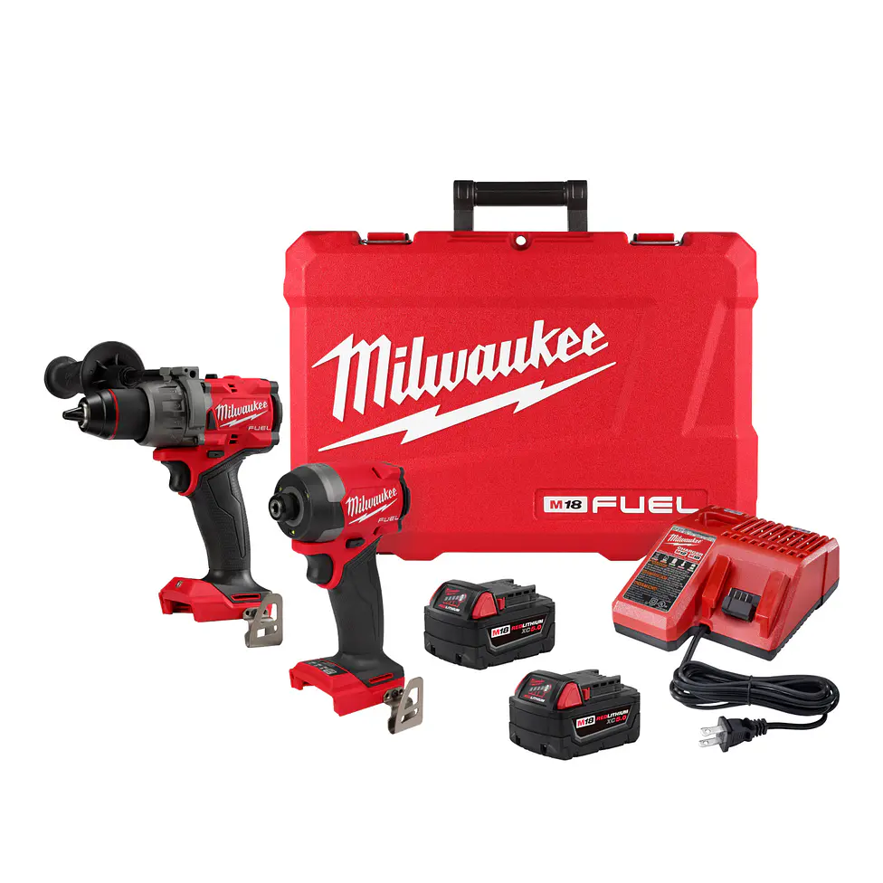 Kit Taladro Percutor + Atornillador Impacto Milwaukee M18 FUEL 3697-22 4ta Gen 1