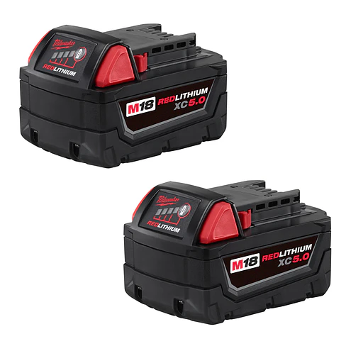 Pack 2 Baterías Milwaukee M18 XC 5.0 Amperios hora 48-11-1852 2