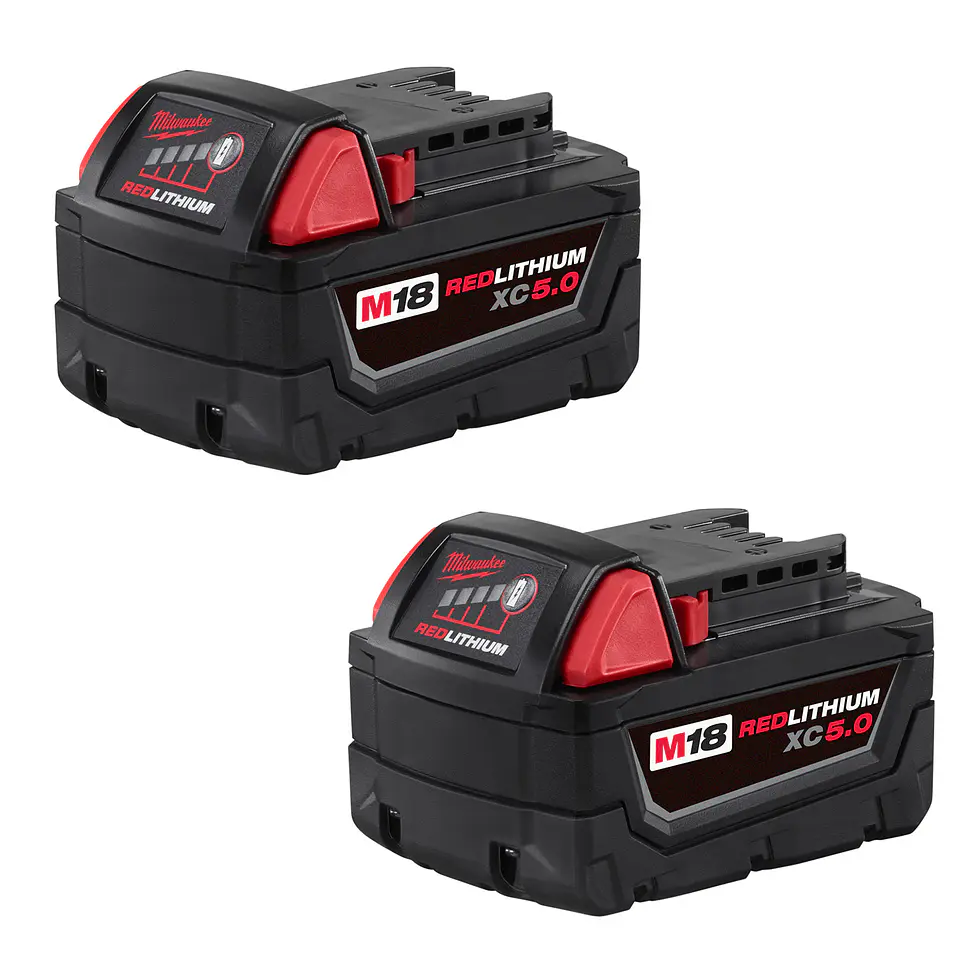 Pack 2 Baterías Milwaukee M18 XC 5.0 Amperios hora 48-11-1852 2