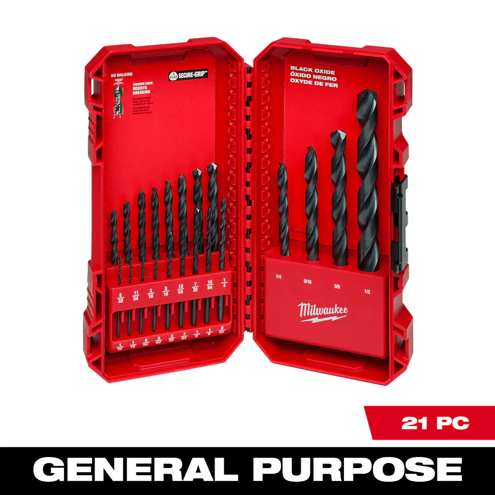 Milwaukee Set De Brocas Multipropósito Thunderbolt Black Oxide 21 Pcs 2