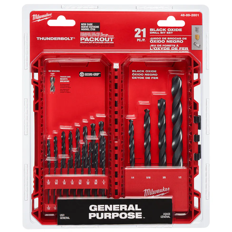 Milwaukee Set De Brocas Multipropósito Thunderbolt Black Oxide 21 Pcs 3