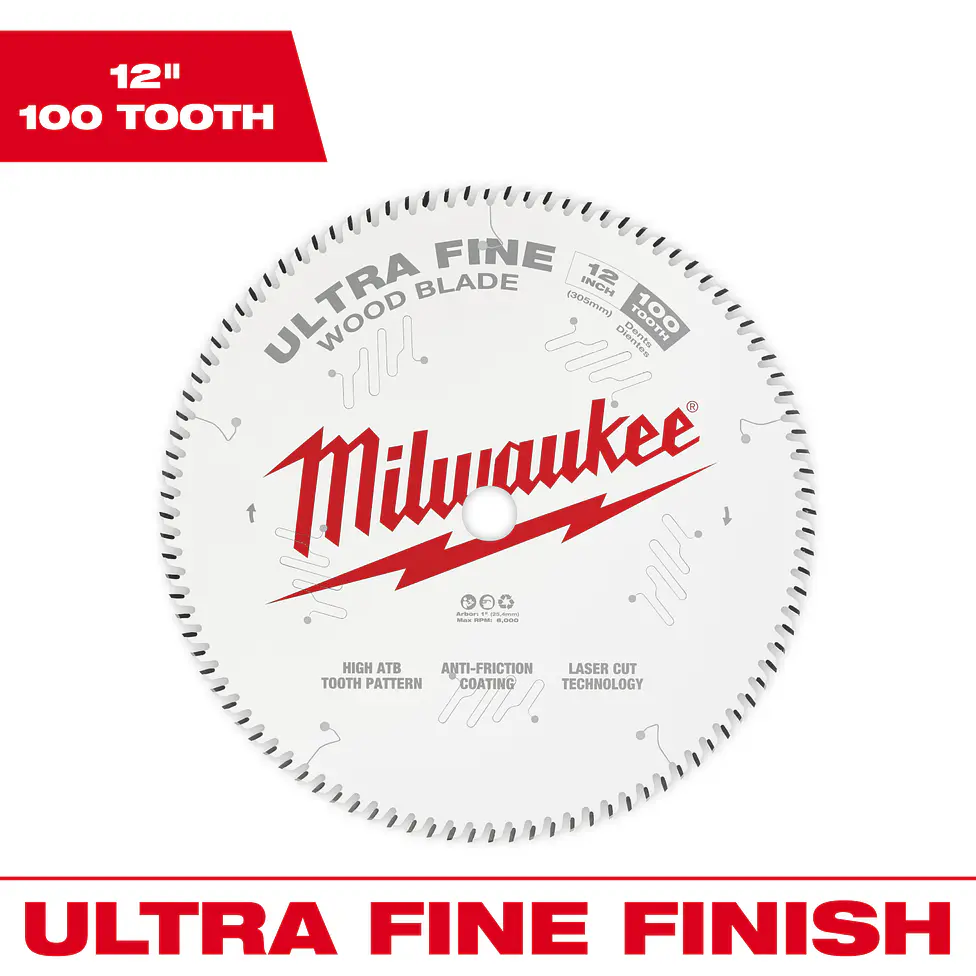 Milwaukee Disco Sierra Ingleteadora 12 Pulgadas Ultra Fino 100 Dientes - Madera 3