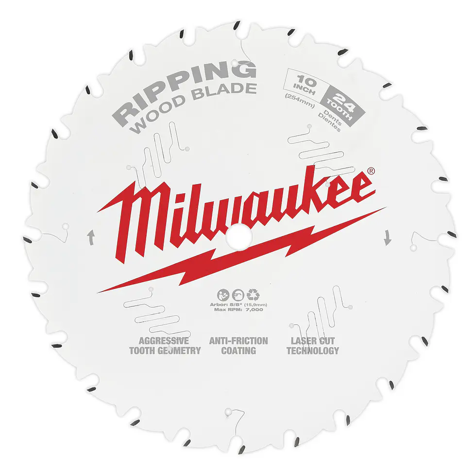 Milwaukee Disco De Corte Para Madera 10 Pulgadas 24 Dientes 48-40-1020  1
