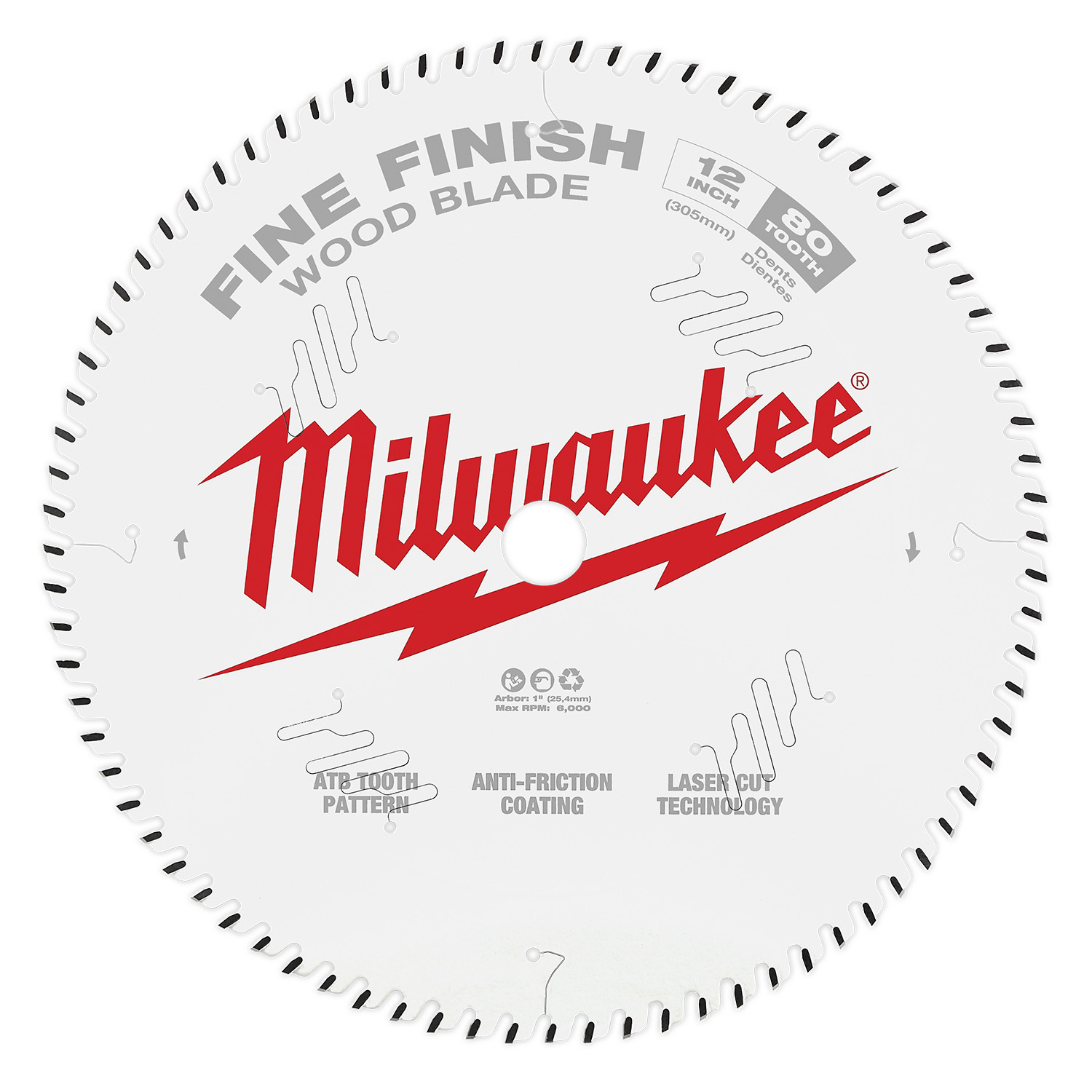 Milwaukee Disco Para Sierra Ingleteadora 12 Pulgadas Acabado Fino 80 Dientes