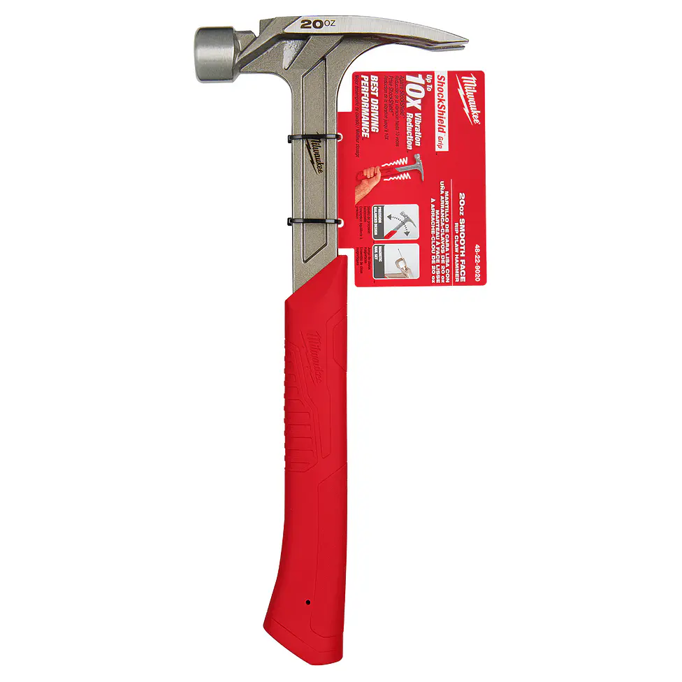 Milwaukee Martillo 20 Oz Cara Lisa Garra Recta 48-22-9020 3