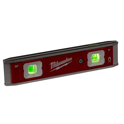 Nivel De Burbuja Milwaukee Aluminio 22 cm Con Viales Iluminados 48-22-5105