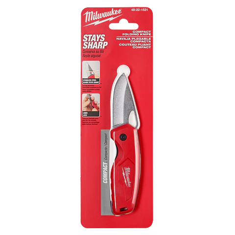 Cuchillo Plegable Compacto Milwaukee Hoja Corta 48-22-1521