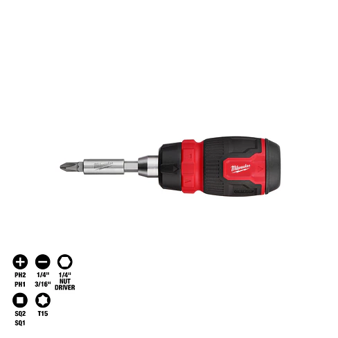 Destornillador Compacto Multipunta 8 En 1 Con Chicharra Milwaukee 48-22-2913 5