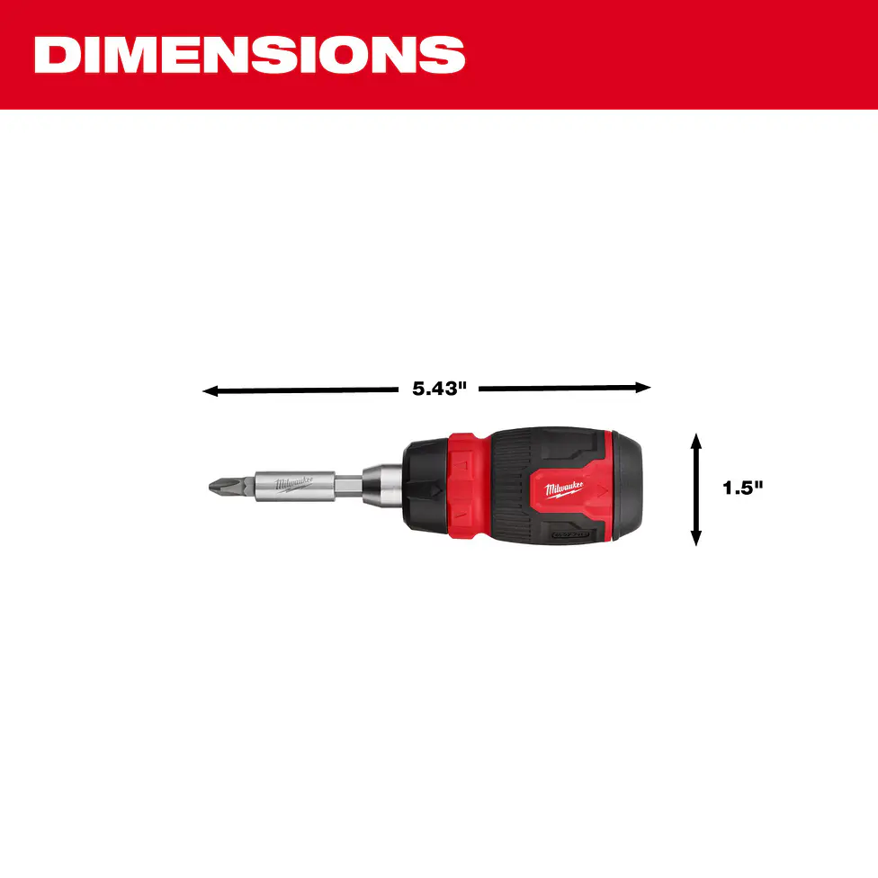 Destornillador Compacto Multipunta 8 En 1 Con Chicharra Milwaukee 48-22-2913 13