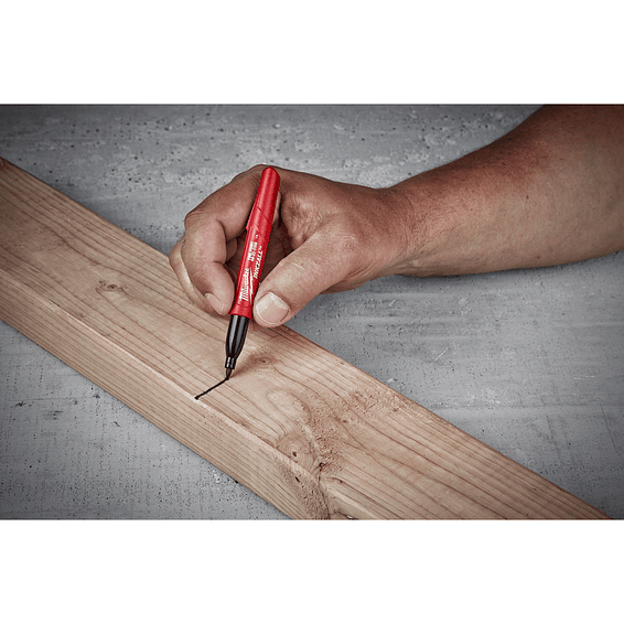 Marcador Permanente Negro Punta Fina Milwaukee Inkzall Antipolvo 48-22-3100 7