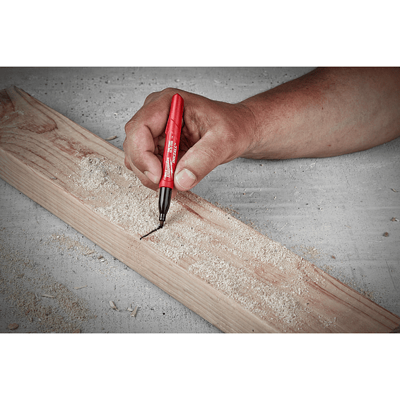 Marcador Permanente Negro Punta Fina Milwaukee Inkzall Antipolvo 48-22-3100 8