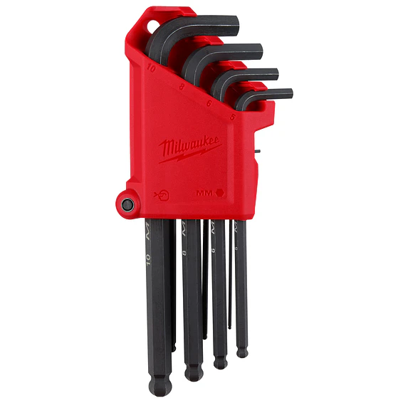 Milwaukee Juego De Llaves Allen Métricas Tipo Bola 9 Piezas 48-22-2186 3