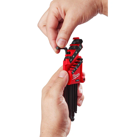 Milwaukee Juego De Llaves Allen Métricas Tipo Bola 9 Piezas 48-22-2186 8