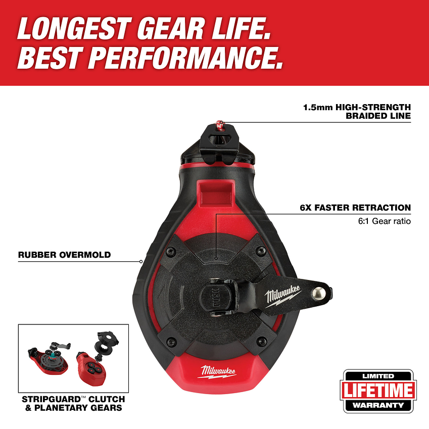 Milwaukee Tizador Linea Gruesa + Tiza Azul 48-22-3982 5