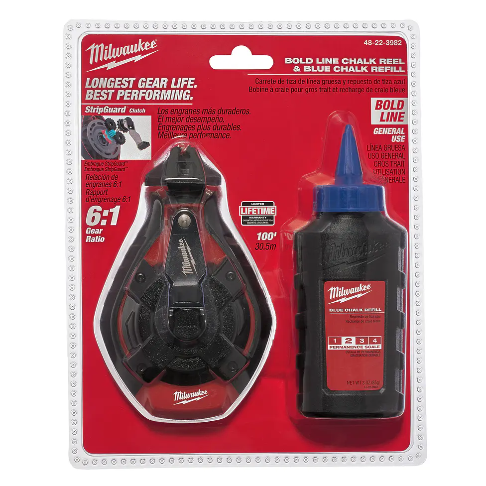 Tizador Milwaukee Linea Gruesa + Tiza Azul 48-22-3982 2