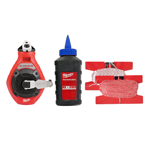 Tizador De Aluminio Milwaukee 30 mts + Tiza Azul 48-22-3993