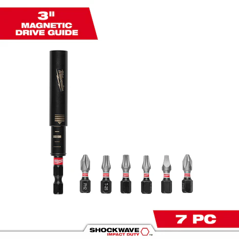 Porta Puntas Magnético Guía Hexagonal + 6 Puntas Milwaukee 48-32-4515 3