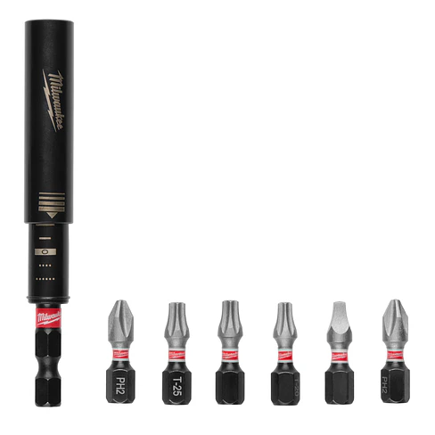 Porta Puntas Magnético Guía Hexagonal + 6 Puntas Milwaukee 48-32-4515 1