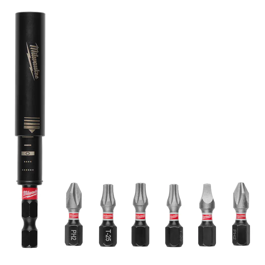 Porta Puntas Magnético Guía Hexagonal + 6 Puntas Milwaukee 48-32-4515 1