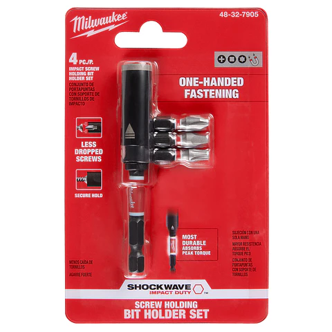 Milwaukee Porta Puntas Magnético 7 Cm + 3 Puntas 48-32-7905