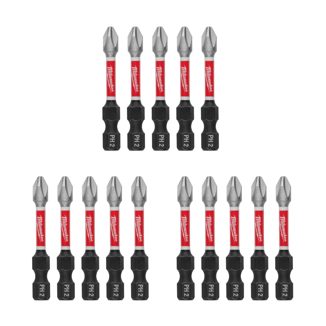 Milwaukee Pack 15 Puntas 2puLG. Ph2 Shockwave Impact Duty  2