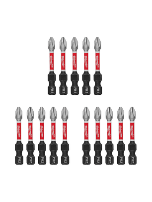 Milwaukee Pack 15 Puntas 2puLG. Ph2 Shockwave Impact Duty 