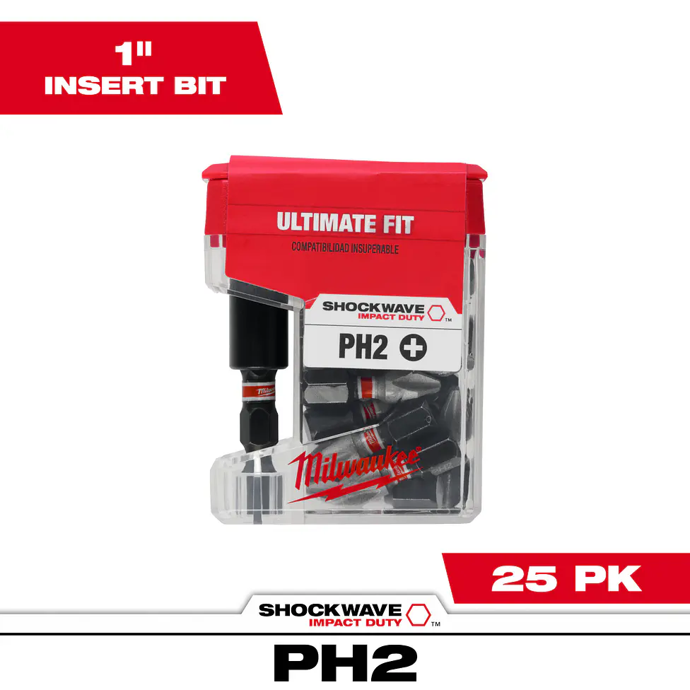 Milwaukee Set De 25 Puntas Ph2 X 25mm + Extensión 48-32-5009 3