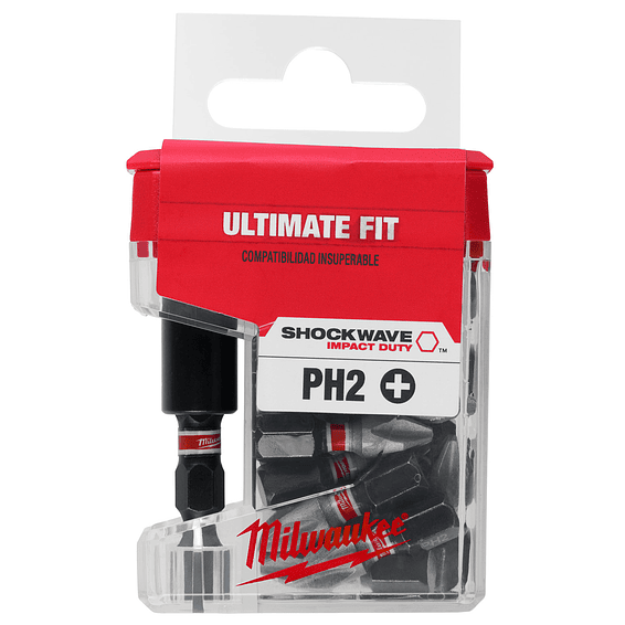 Milwaukee Set De 25 Puntas Ph2 X 25mm + Extensión 48-32-5009 1