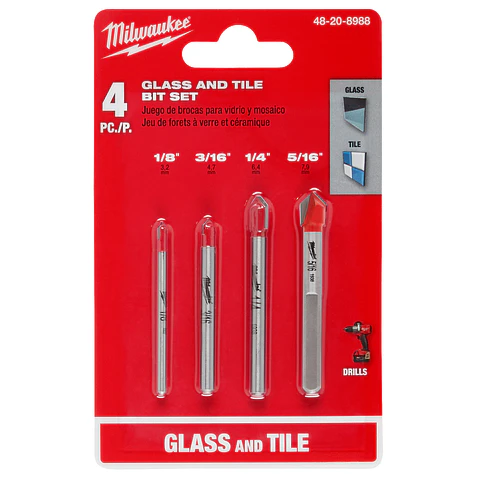Milwaukee Brocas Para Vidrio Y Cerámica 4 Piezas 48-20-8988