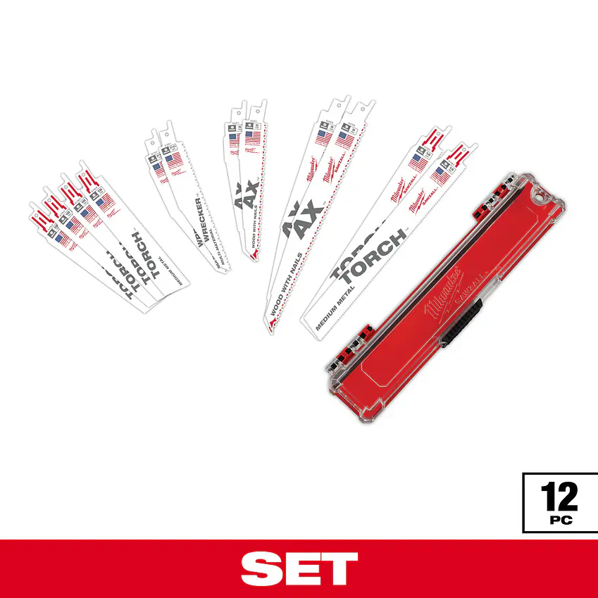 Milwaukee Set 12 Hojas Sierra Sable Maderas - Metales 49-22-1129 4