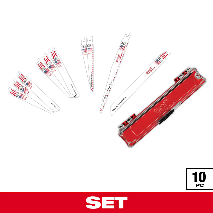 Milwaukee Set 10 Hojas Sierra Sable Madera Metal 49-22-1110 3