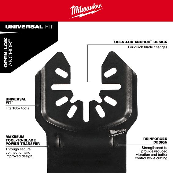 Milwaukee Juego 6 Hojas Para Herramienta Oscilante Multiusos 49-10-9112 10