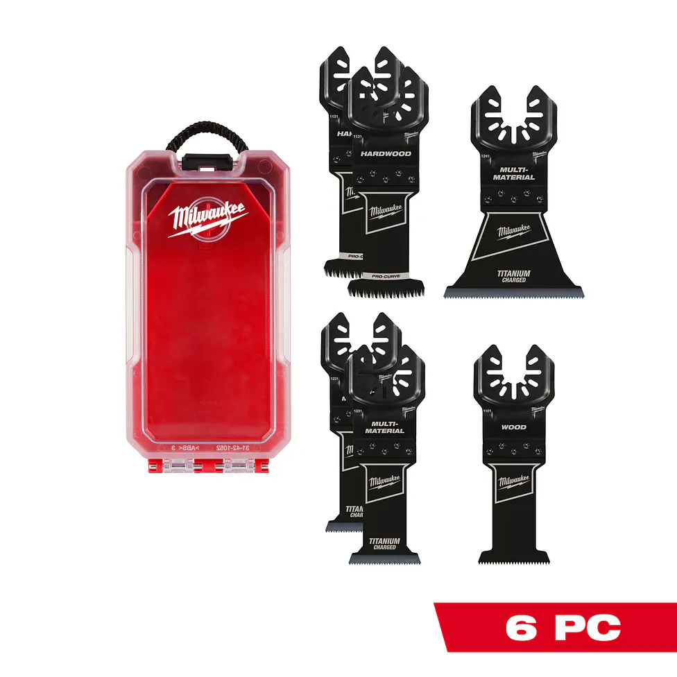 Milwaukee Juego 6 Hojas Para Herramienta Oscilante Multiusos 49-10-9112 1
