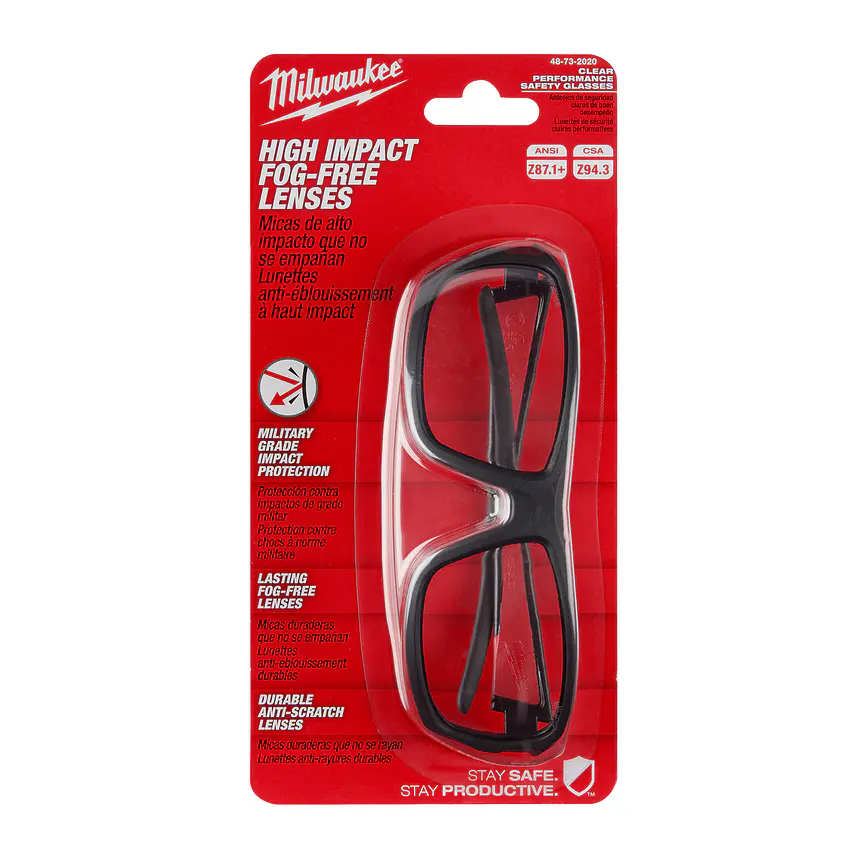 Milwaukee Lentes De Seguridad Claros Anti Impacto 48-73-2020 2