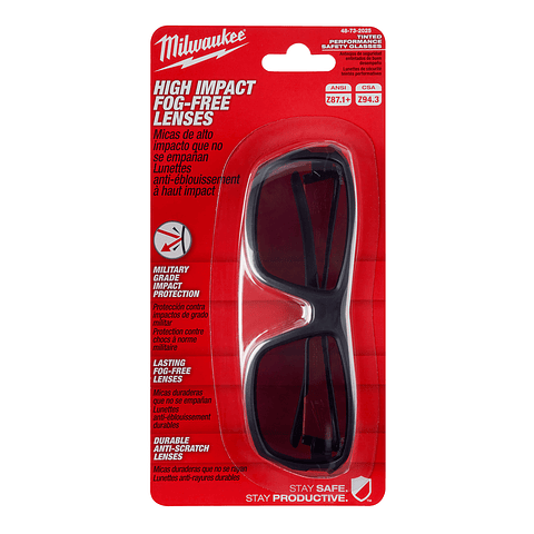 Milwaukee Lentes De Seguridad Alto Impacto Oscuros 48-73-2025