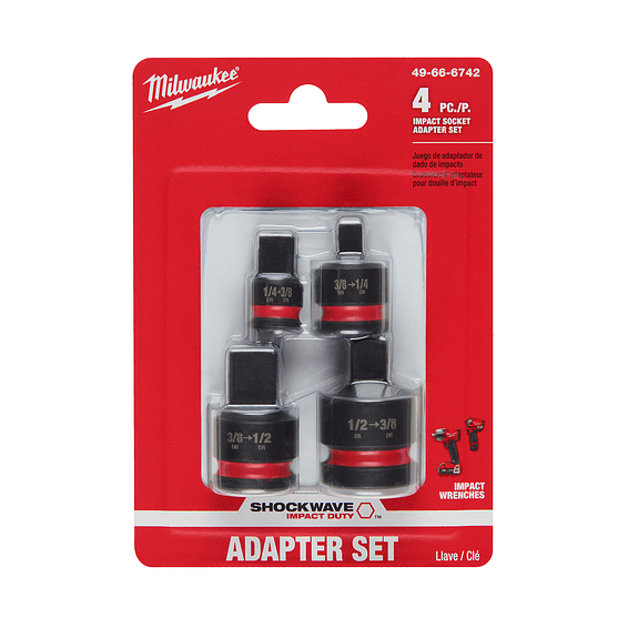 Milwaukee Set Adaptadores De Dado De Impacto 4 Piezas 49-66-6742 2